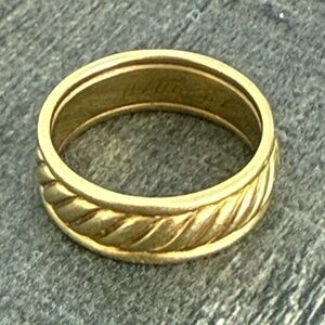 DAVID YURMAN Classic Twisted Band Gold Ring - Men’s Jewelry
